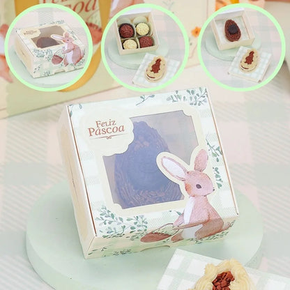 Caixa com Visor para 4 Doces ou 1 Mini Ovo 50g florir (10 unidades)