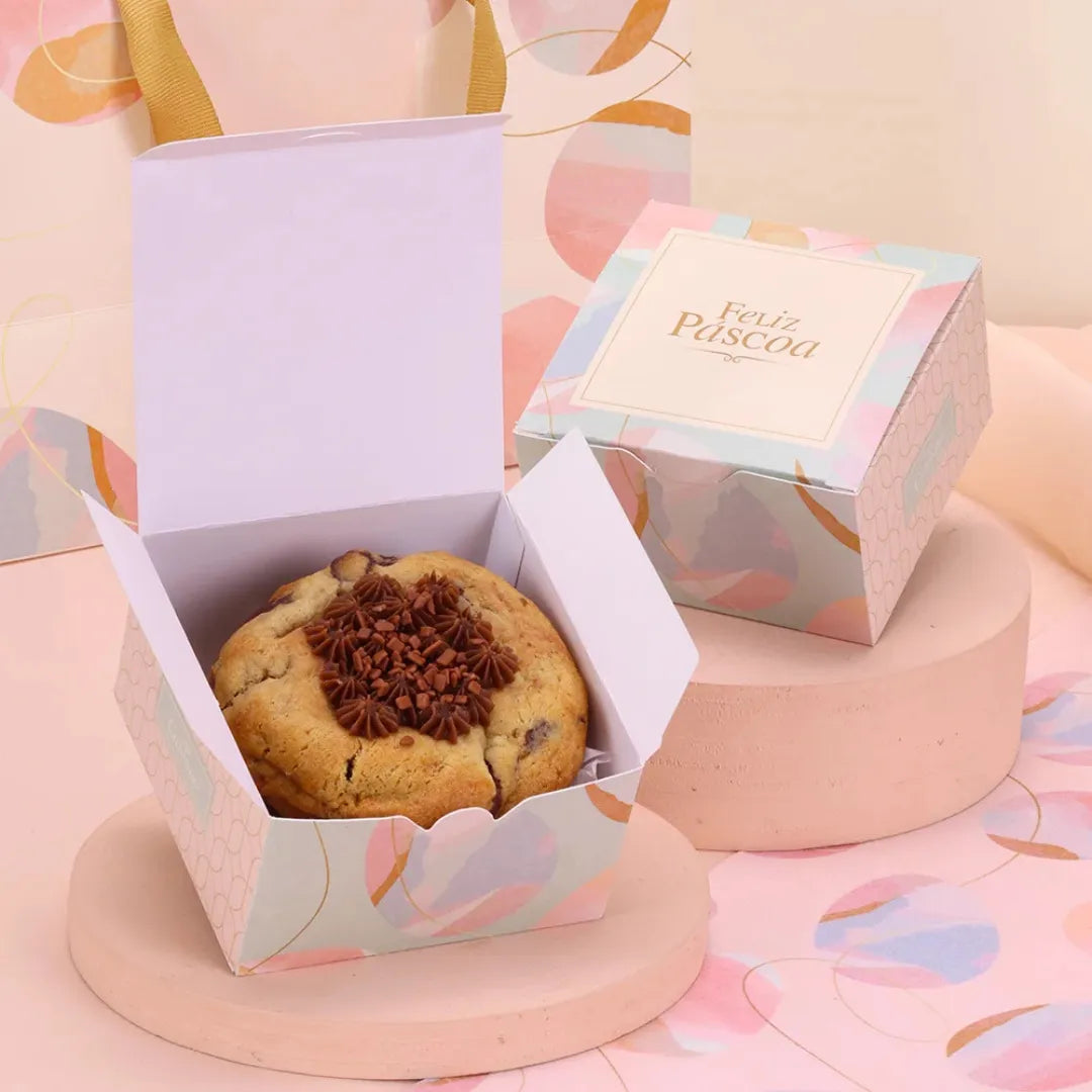 CAIXA P/ COOKIE PÁSCOA 9X9X5CM CELEBRAR 5706 ( 10UNIDADES )