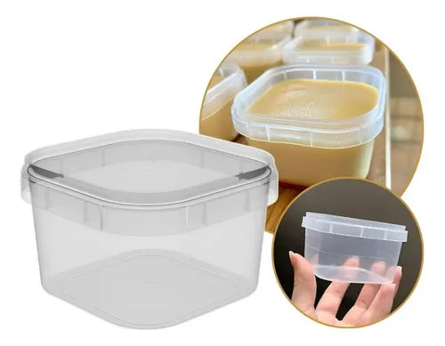 Pote Quadrado com Tampa 150ml c/ 10 unidades - Plastilânia