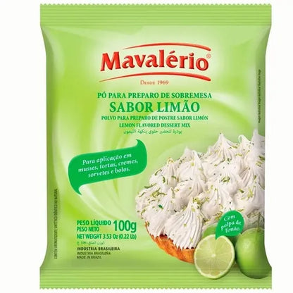 Pó Para Preparo de Sobremesa Sabor Limão 100g MAVALÉRIO
