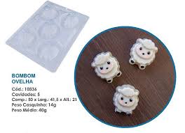 Forma Silicone Bwb 3 Partes BOMBOM OVELHA COD: 10336 (Bwb Especial)