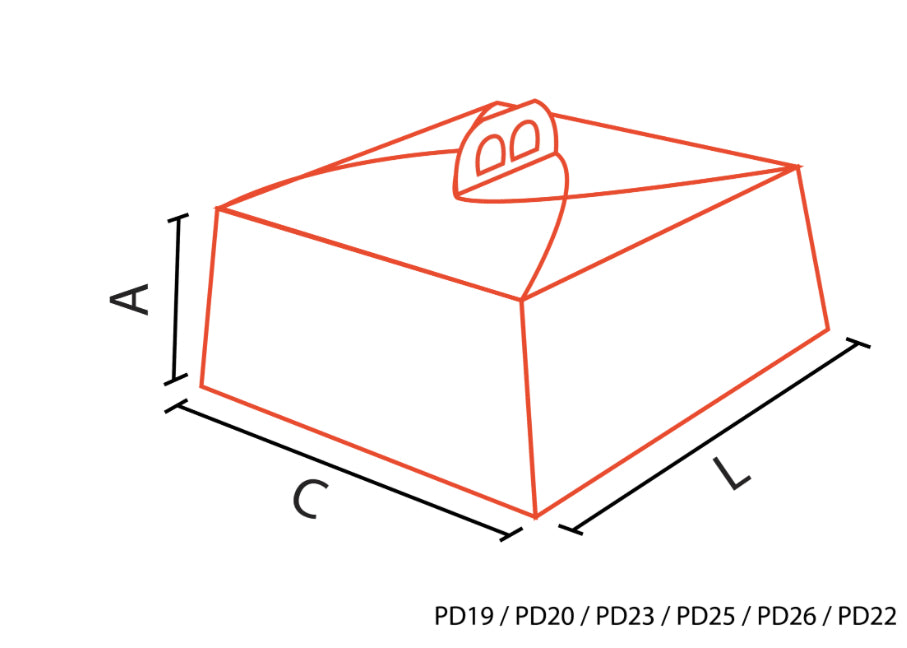 Caixa para bolo PD22 (Avulso)