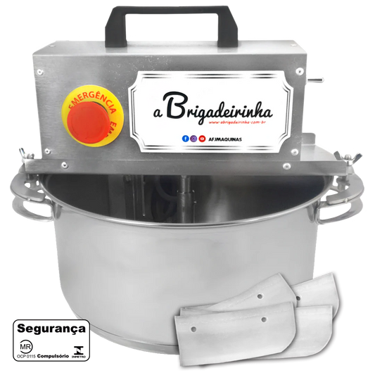 Panela para mexer doces em aço INOX 28 CM - Modelo Silver- A Brigadeirinha