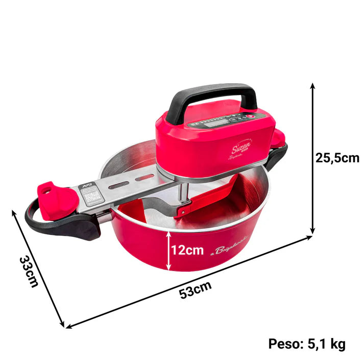 Panela para Mexer Doces Suzan Pro Alumínio 32cm- pink