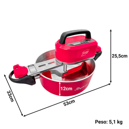 Panela para Mexer Doces Suzan Pro Alumínio 32cm- pink