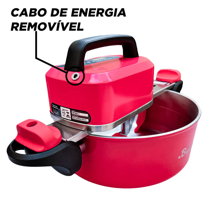 Panela para Mexer Doces Suzan Pro Alumínio 32cm- pink