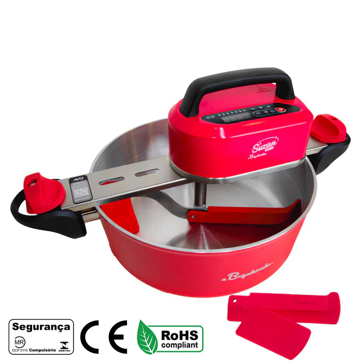 Panela para Mexer Doces Suzan Pro Alumínio 32cm- pink