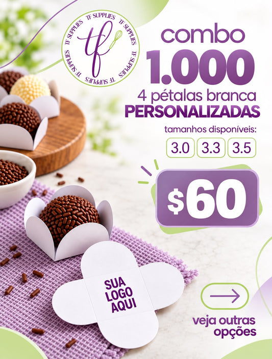 Caixetas  personalizadas 1000 unidades