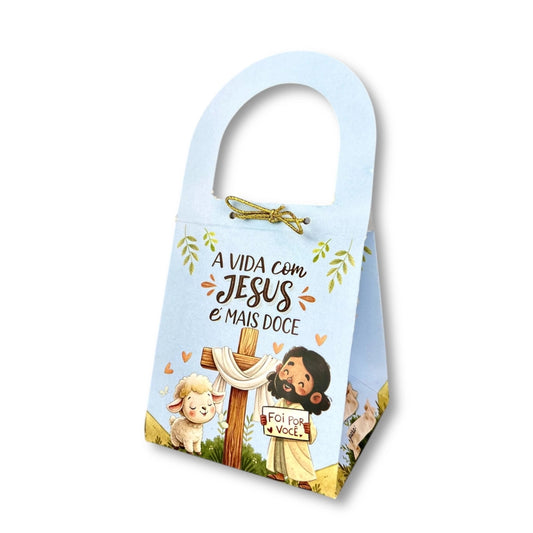 10 Mini Sacolinhas - Pascoa Cristã - Foi por você