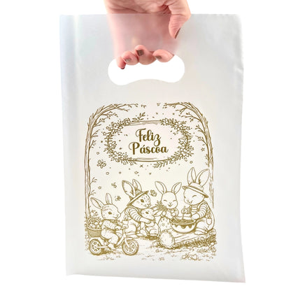 25 Sacolas Plástica 20x30 - Coleção Páscoa da Colheita