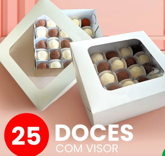 Caixa 25 doces com visor