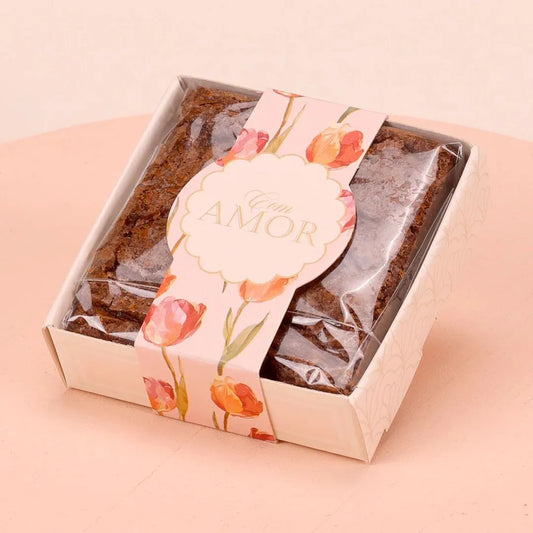 Caixa Para Brownie Tulipas