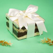 Cake Box  Quadrada Com Tampa 1,5 Cristal Transparente Lisa- sobremesas (15x15x8)