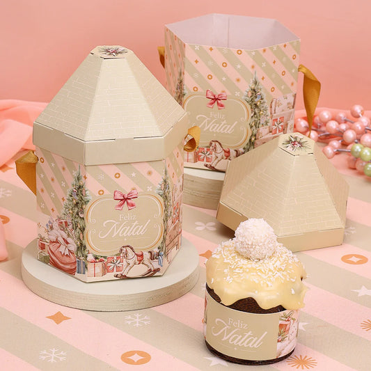Casinha para Mini Panetone Graça (5 unidades)