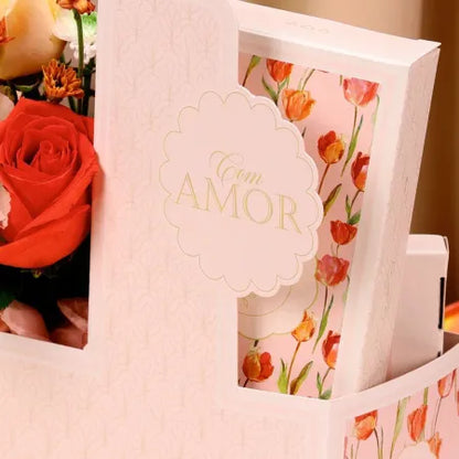 Cestinha Com Amor Tulipas- kit com 10 unidades