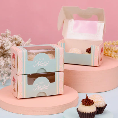 Caixa para 2 Doces Doce Natal (10 unidades)