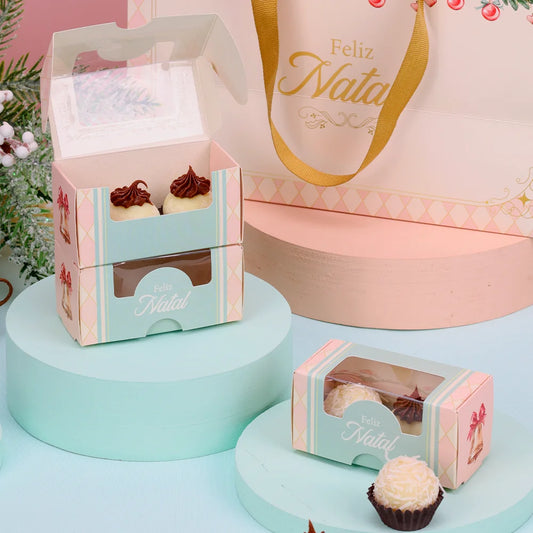 Caixa para 2 Doces Doce Natal (10 unidades)
