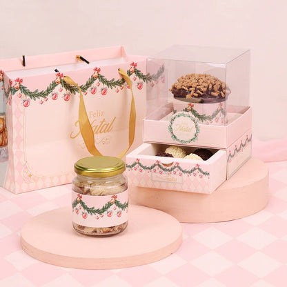 Caixa com Gaveta para Mini Panetone e 4 Doces Doce Natal (5 unidades)