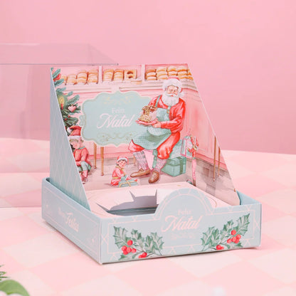 Caixa para Mini Panetone com Tampa de Acetato Doce Natal (10 unidades)