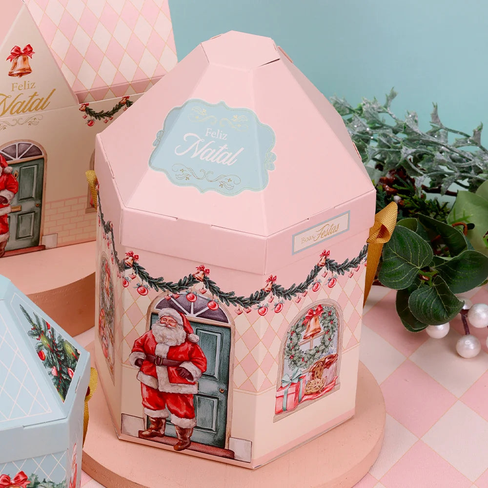 Casinha Grande para Panetone Doce Natal (5 unidades)