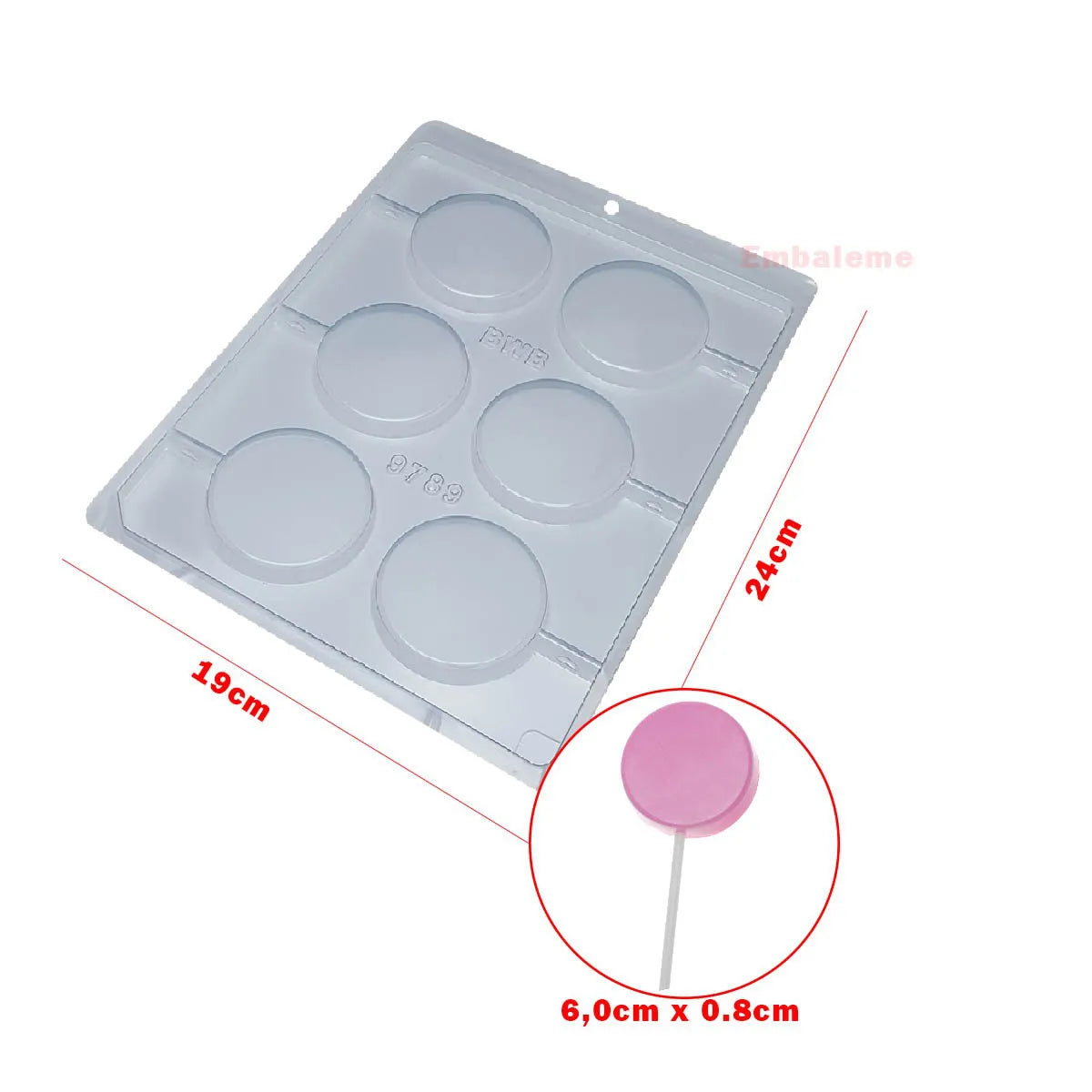 Pirulito Redondo Liso 60mm BWB 9789 – TF Supplies