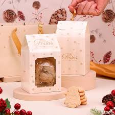 Embalagem Lembrancinha  com visor (10 unidades) Multiuso- biscoitos