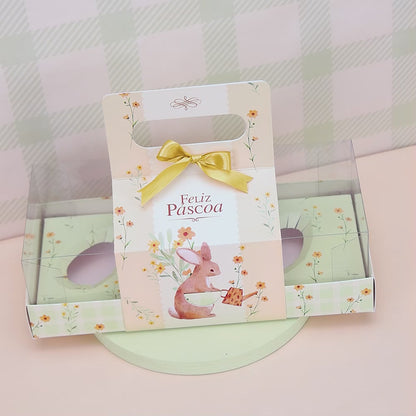 CAIXA PARA TRIO DE OVOS 100g COM ALCA FLORIR (10 unidades)