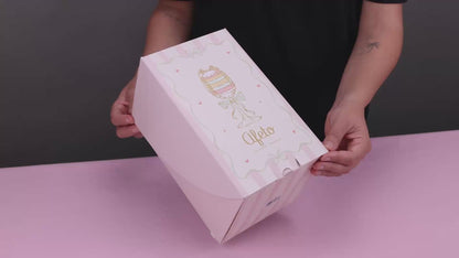 Caixa para Bolo na Taça - Rosa (5 unidades)- Somente caixas