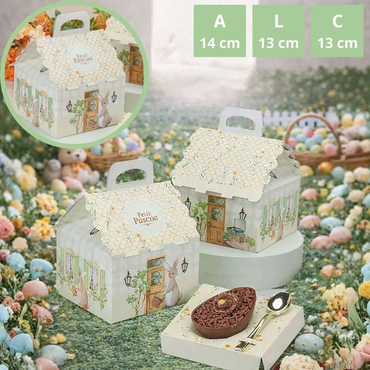 CAIXA CASINHA OVO DE PÁSCOA 100/150G FLORIR 5662- 10 unidades